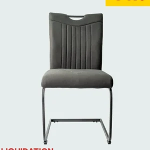 Chaise Moderne en Tissu Gris Foncé avec Pieds en Métal Noir - Élégance et Confort